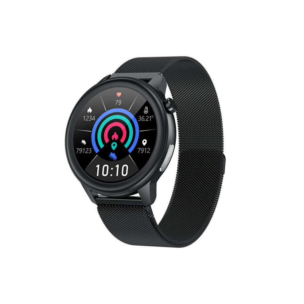 ( Steel) Smart Watch Android Ios Ip68 Watch E80 Temperature Oxygen Blood Pressure Monitor Sports Fitness Waterproof Sports Watch Black 110691406590