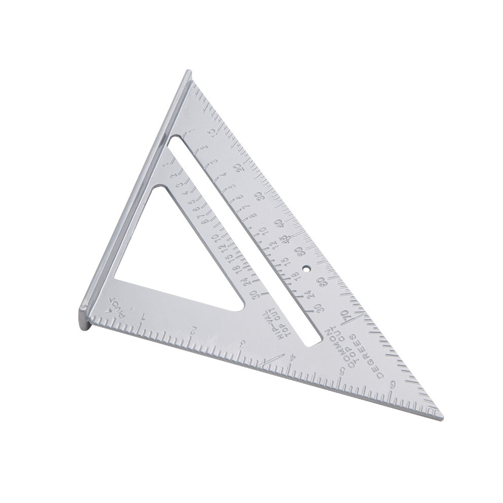 (White) Triangle Ruler 7Inch Aluminum Angle Protractor Speed Metric Square Measuring Ruler For Building Framing Tools Gauges 320997709831