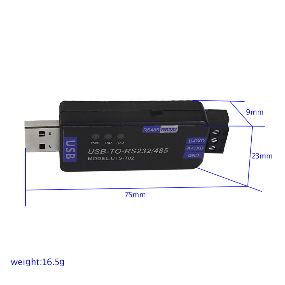 (Black) Communication Module Usb To Rs485/Rs232 Bidirectional Half Duplex Serial Port Black 110691395726