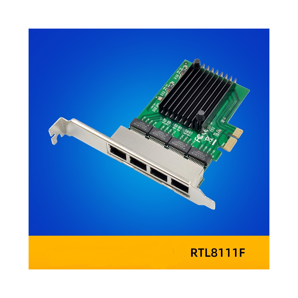 Pcie X1 Rtl8111f 4-Port Gigabit Ethernet Server Network Interface 100/1000Mbps 110691396136
