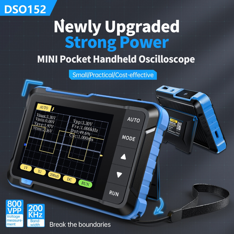 Fnirsi Dso152 Handheld Small Oscilloscope Type C Portable Digital Oscilloscope 110691393241