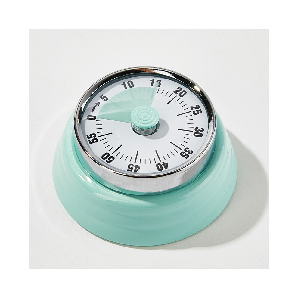 (Green) Kitchen Timer Manual Stainless Steel Round Mechanical Rotating Alarm With 60 Minute Countdown For Cooking 320997782216