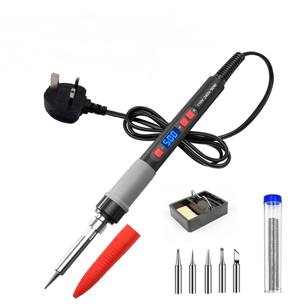 (Uk Plug) 90W Digital Electric Soldering Iron Kit, Adjustable Temperature Welding Tool, Solder Gun For Electronics 113121839814