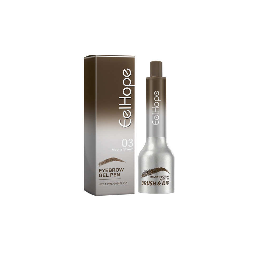 (Teal) 1.2ML Press Dip Eyebrow Tint Natural Brow Fection Angled Brush Brow Tinting Cream