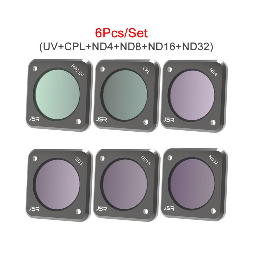 (6Pcs/Set (Uv+Cpl+Nd4+Nd8+Nd16+Nd32)) Camera Lens Filter Cpl Uv Nd Ndpl Filters Set For Dji Action 2 4K Sports Camera 110691471840