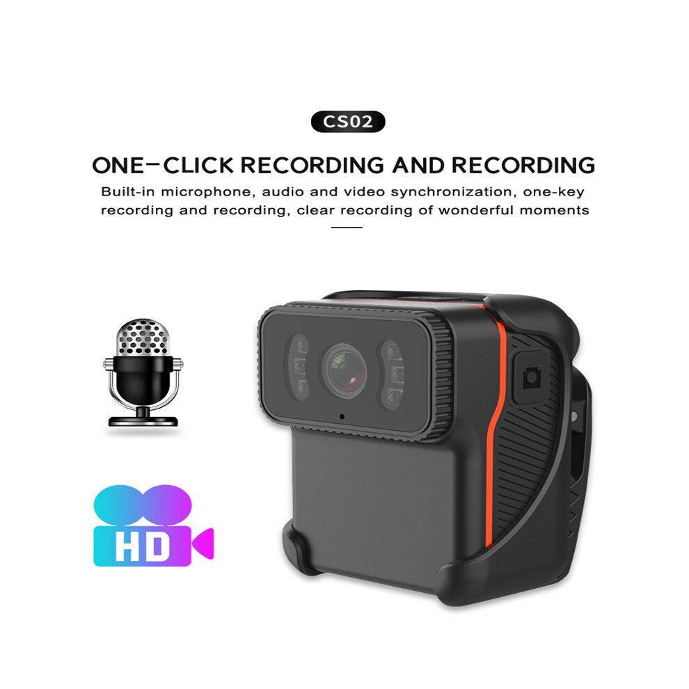 (Orange) New Cs02 1080P 200M Pixels Full Hd Wifi Camera Mp4 Format Dv Action Cam Law Enforcement Recorder 900Mah Video Night View Orange 110691399991