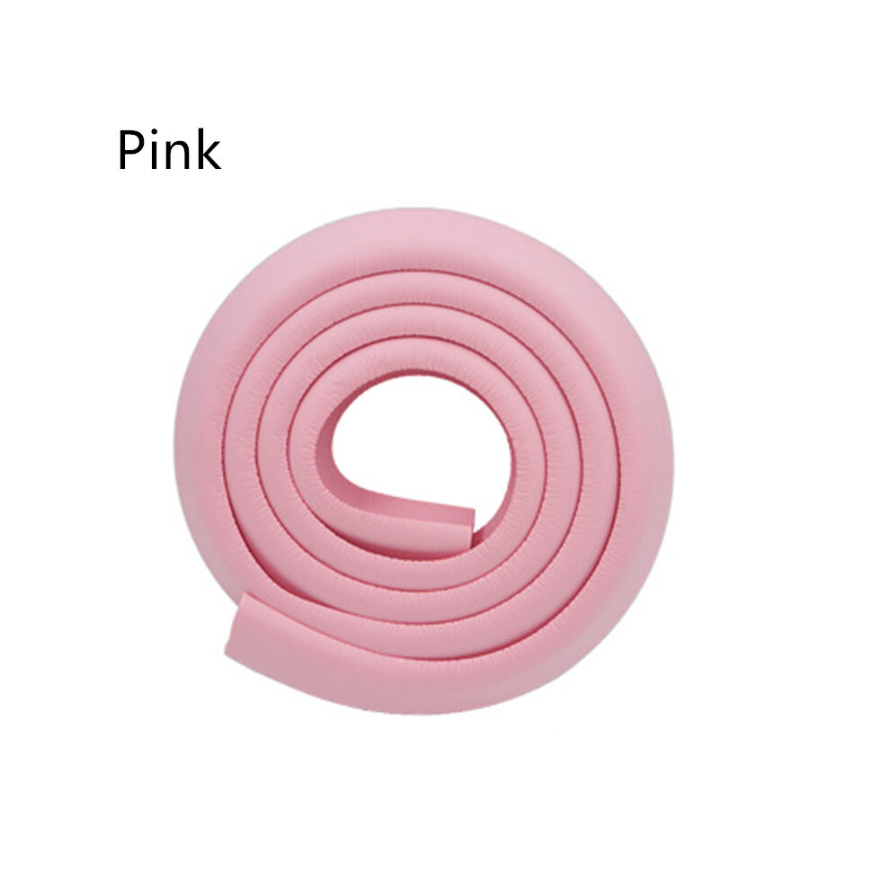 (Pink) Baby Safety Table Desk Edge Corner Cushion Guard Strip Softener Bumper Protector Pink