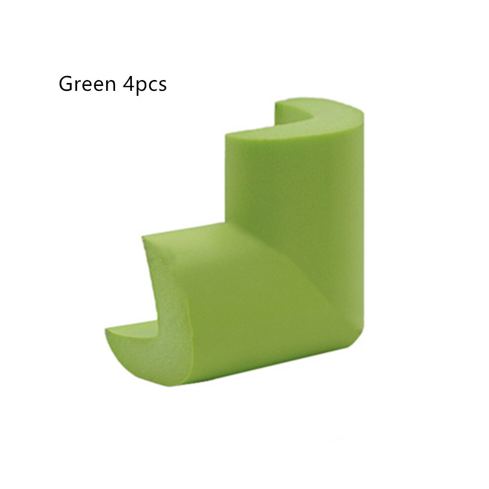 ( 4Pcs) Baby Safety Table Desk Edge Corner Cushion Guard Strip Softener Bumper Protector Green