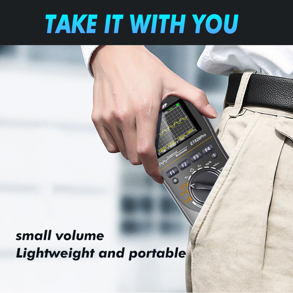 Tooltop Et828pro Digital Oscilloscope 10Mhz 50Msps 2-In-1 Waveform 2.4" Screen 110691396228