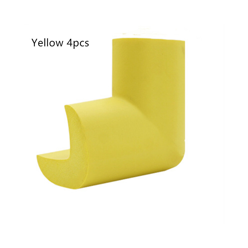 ( 4Pcs) Baby Safety Table Desk Edge Corner Cushion Guard Strip Softener Bumper Protector Yellow