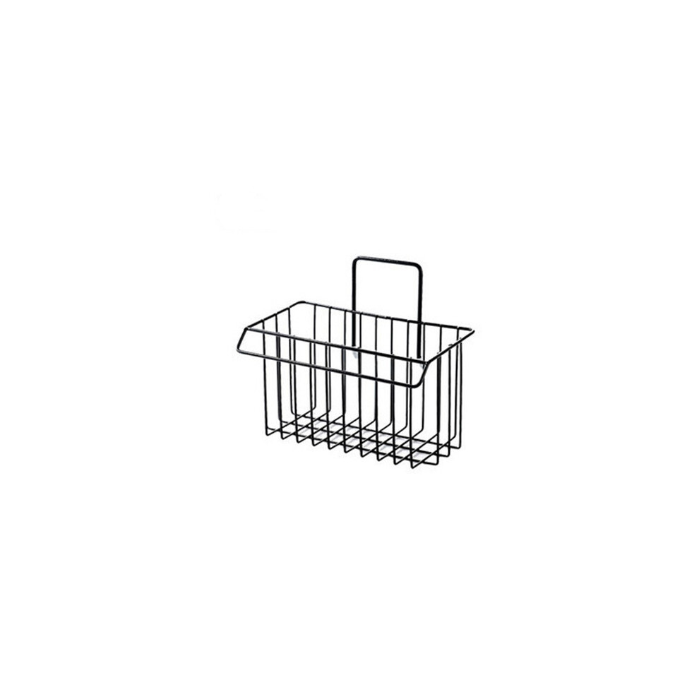 (Black) Wrought Iron Storage Holder Rag Drain Rack Shelf Hanging Basket For Home Kitchen Bathroom 320997782452