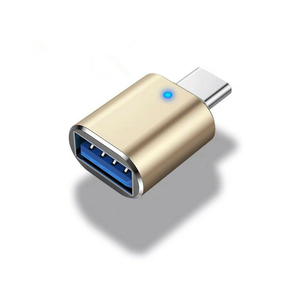 () Usb-C Usb 3.1 Type C Male To Usb 3.0 Female Data Otg Converter Adapter Gold/Light 110691398369