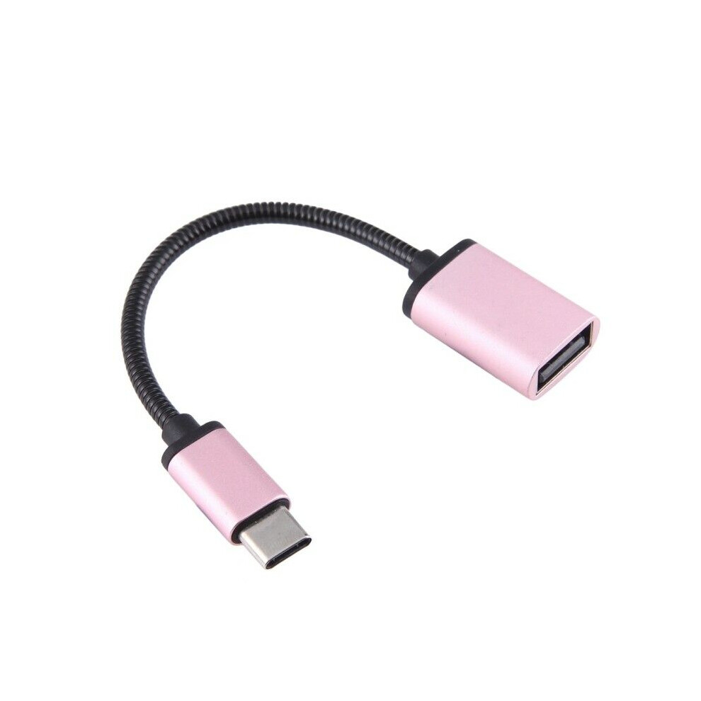 (Pink) Metal Usb C 3.1 Type C Male To Usb Female Otg Data Sync Converter Adapter Cable Pink 110691398420