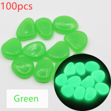 (Green) Garden Ornaments Glow in the Dark Luminous Pebbles Stones Wedding Decoration