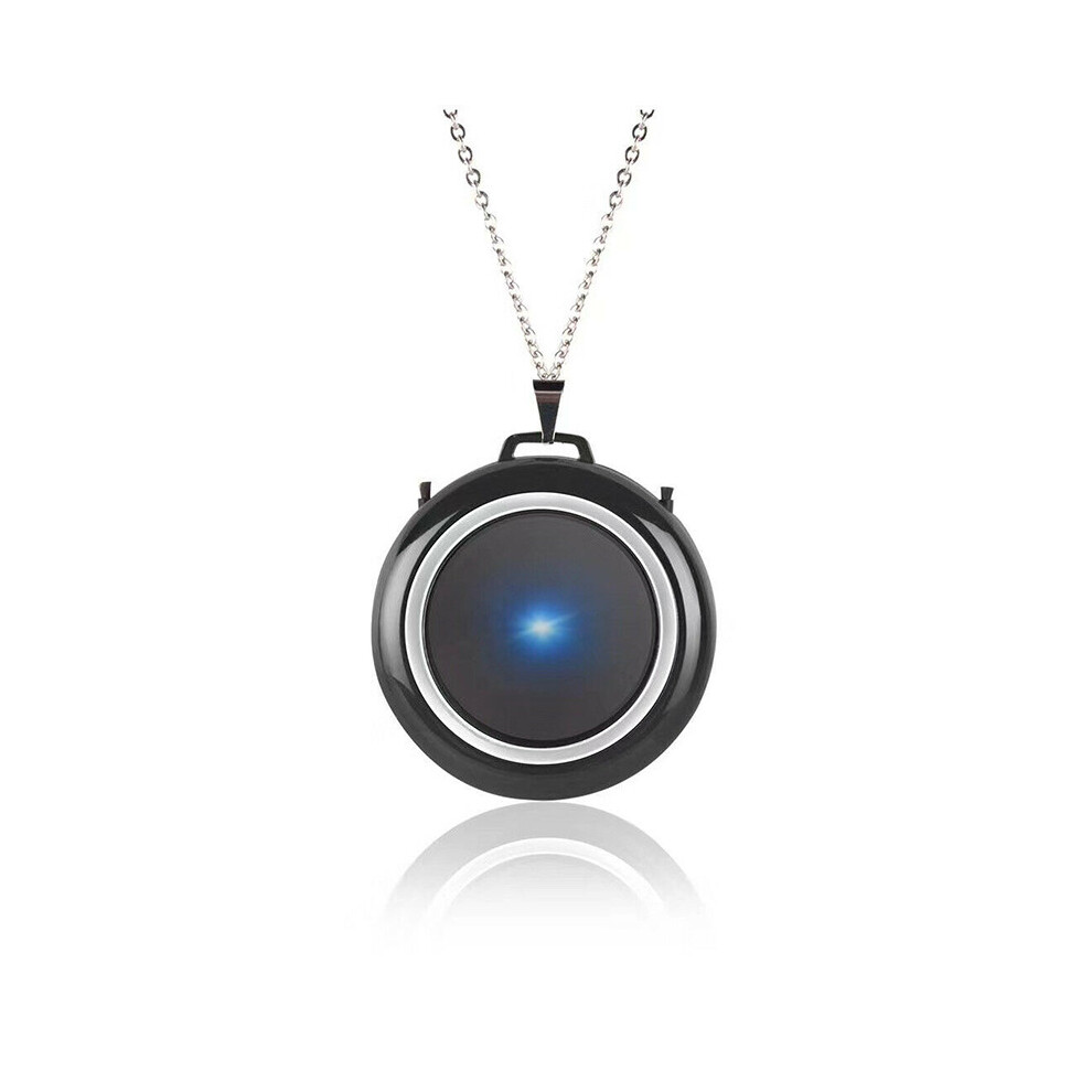(Black) Usb Personal Air Purifier Necklace Mini Wearable Negative Ionizer Generator 320997783299