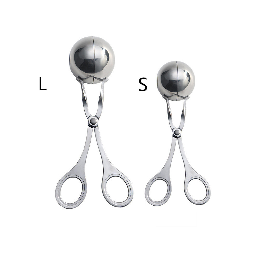 (L) New Ball Maker Stainless Steel Stuffed Meatball Clip Meat Rice Ball Kitchen Tool 320997780731