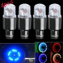 4PCS LED Neon Valve Dust Cap Light Car Motorcycle Bicycle Wheel Tyre Lamp