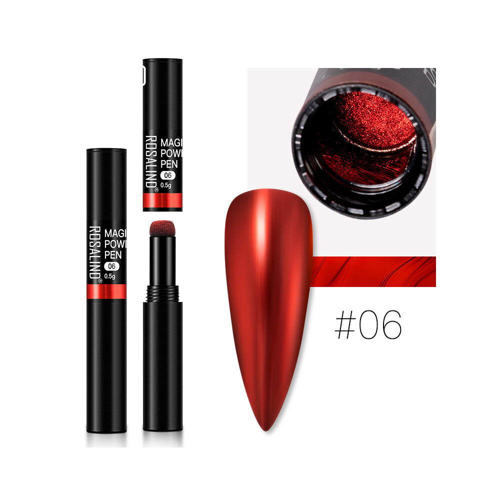 (#06) ROSALIND Manicure Magical Mirror Effect Nail Glitter Glossy Polish Lacquer Pen
