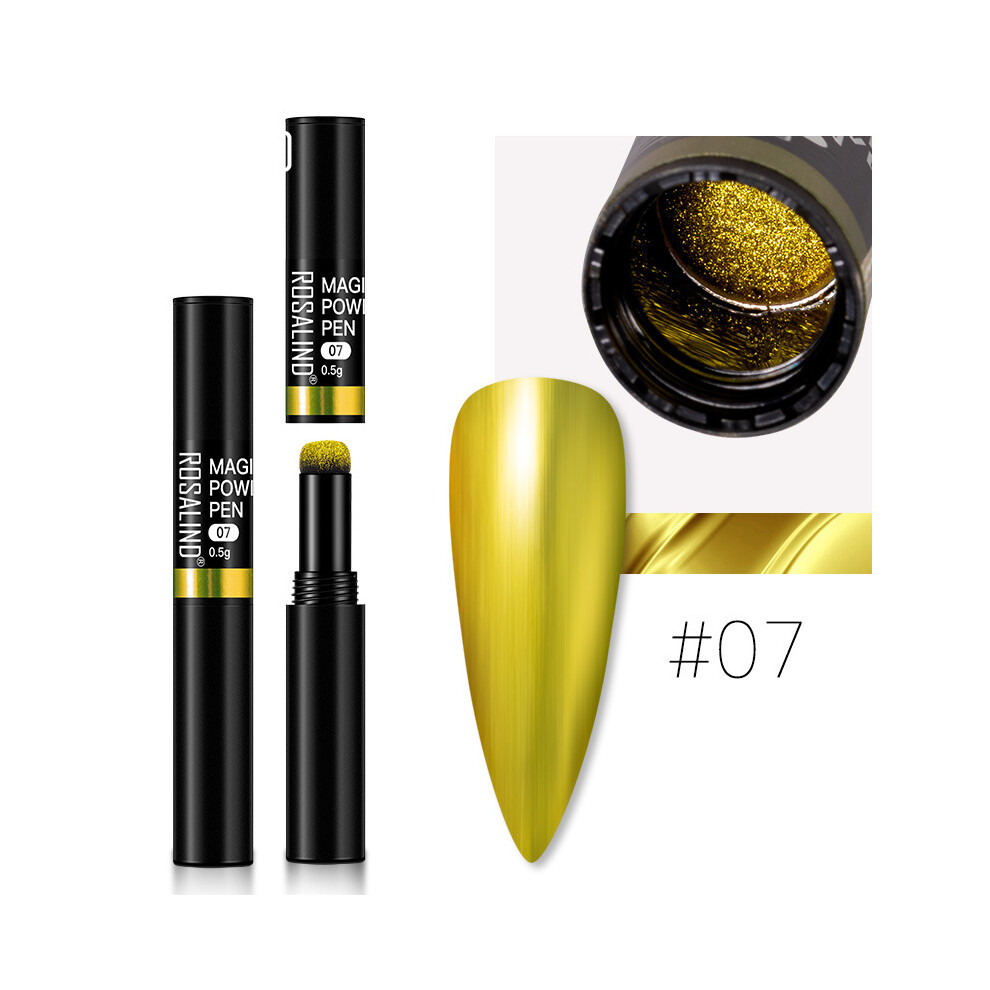 (#07) ROSALIND Manicure Magical Mirror Effect Nail Glitter Glossy Polish Lacquer Pen