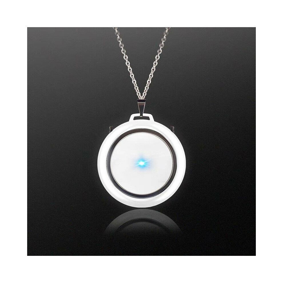 (White) Usb Personal Air Purifier Necklace Mini Wearable Negative Ionizer Generator 320997783305