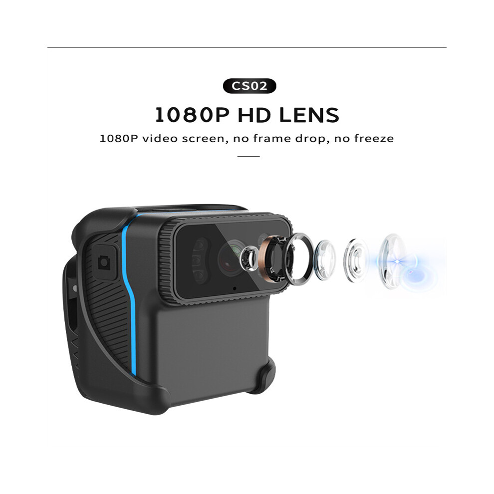 (Blue) New Cs02 1080P 200M Pixels Full Hd Wifi Camera Mp4 Format Dv Action Cam Law Enforcement Recorder 900Mah Video Night View Blue 110691399984
