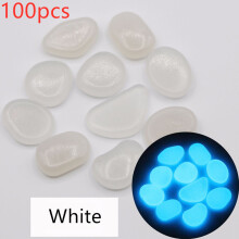 (White) Garden Ornaments Glow in the Dark Luminous Pebbles Stones Wedding Decoration