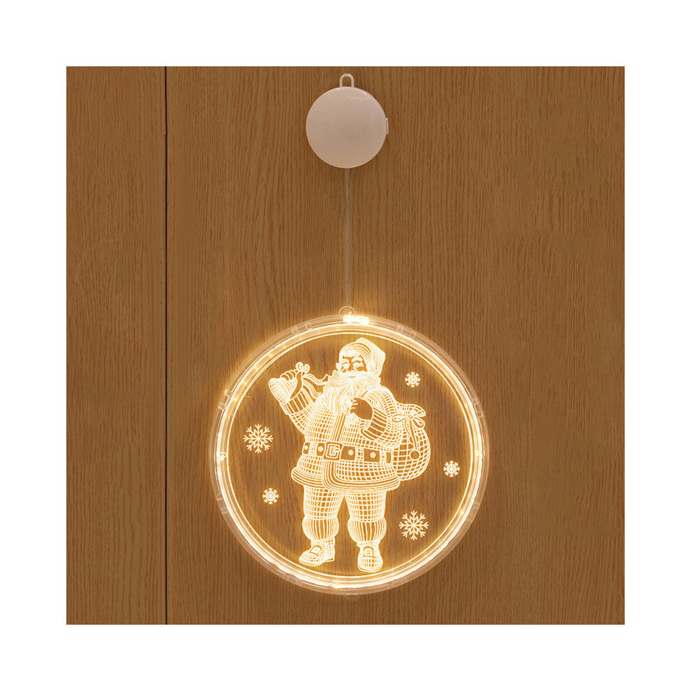 (Santa Claus) 3D Led Christmas Snowflake S - Indoor Hanging Fairy S For Xmas Decor Light 113121842548