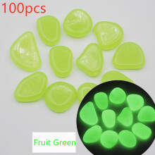 (Fruit Green) Garden Ornaments Glow in the Dark Luminous Pebbles Stones Wedding Decoration