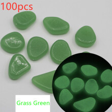 (Grass Green) Garden Ornaments Glow in the Dark Luminous Pebbles Stones Wedding Decoration