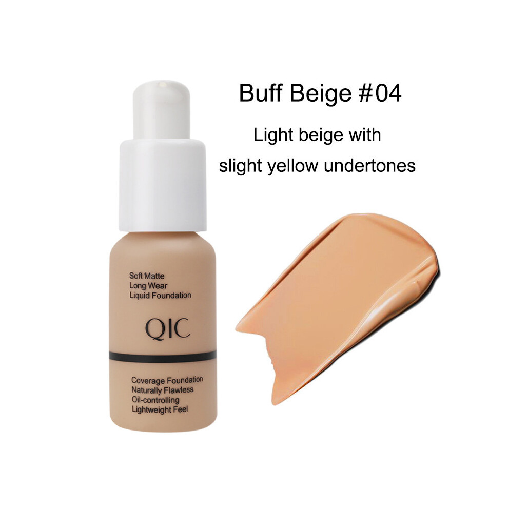 Beige (Buff #04) 30Ml Matte Skin Foundation Coverage Face Makeup Moisturizing Even Skin Toning