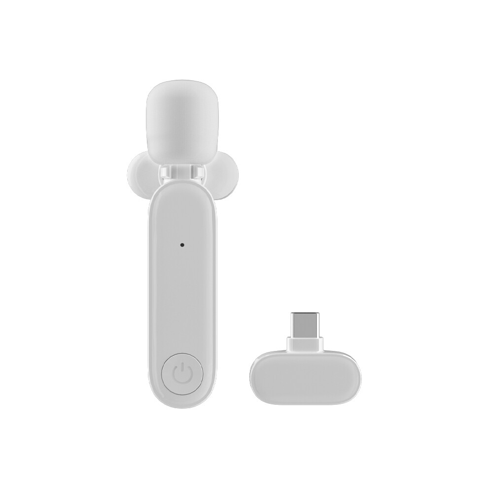 (Type-C Connector + Apple Adapter ) Wireless Lavalier Microphone Phone/Ipad/Tikto Radio Noise Reduction Microphone White 110691407580