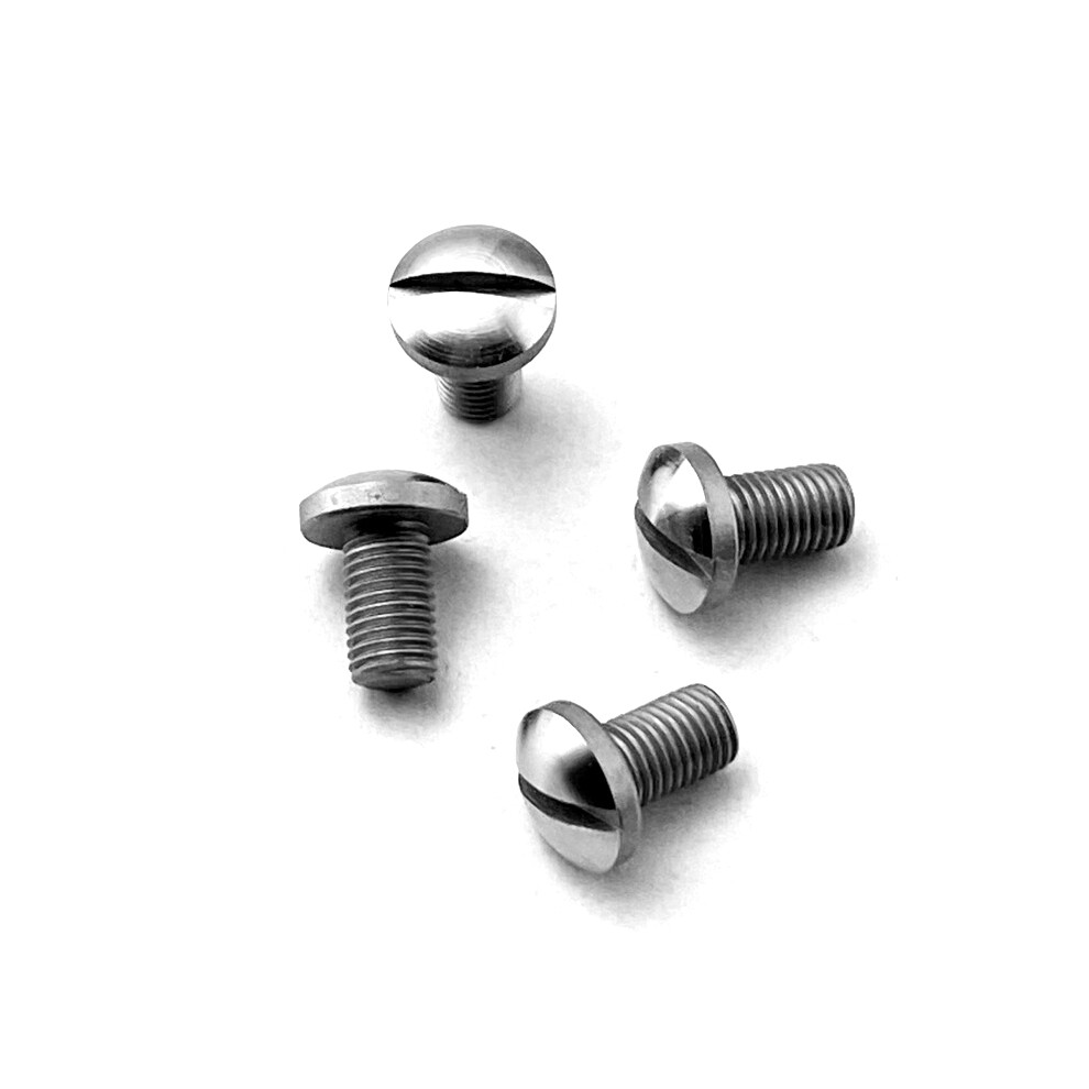 (Black) ?Custom Cnc Stainless Steel Slotted Round Head Screws Set For 1911 Grips Model 320997705444