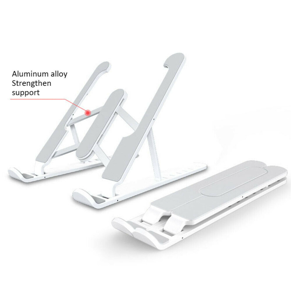 (Pink) Adjustable Folding Aluminum Tablet Bracket Mount Portable Laptop Stand Holder Pink 110691403759