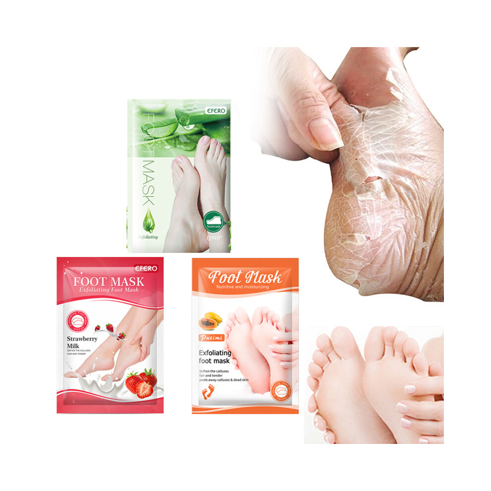 Dead Skin Remover Foot Exfoliating Socks Mask For Pedicure Peeling Heels Aloe Vera Feet Mask