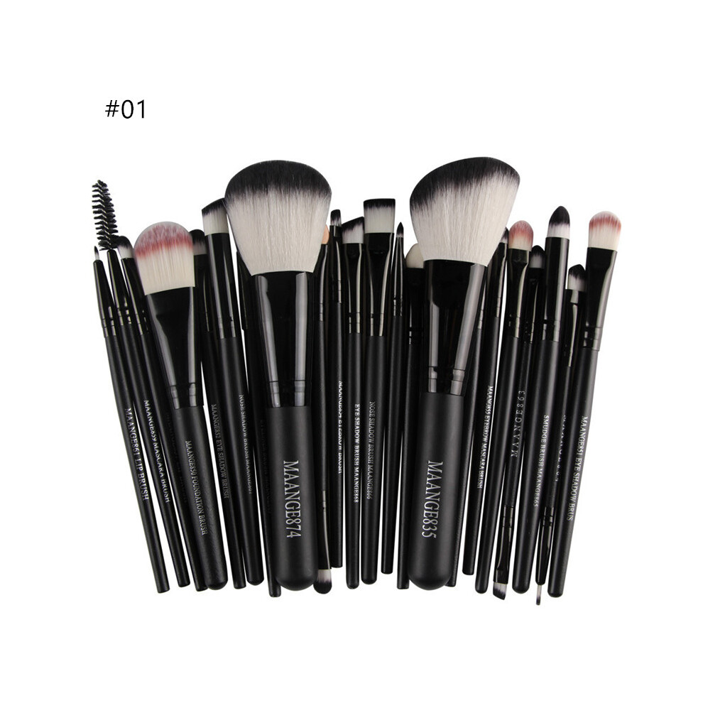 (#01) 22PCS Beauty Makeup Brushes Set Cosmetic Foundation Powder Blush Eye Shadow Lip Blend Make Up Tool Kit