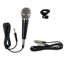 High-End Metal DJ Handheld Wired Microphone Mic w (2) Cables