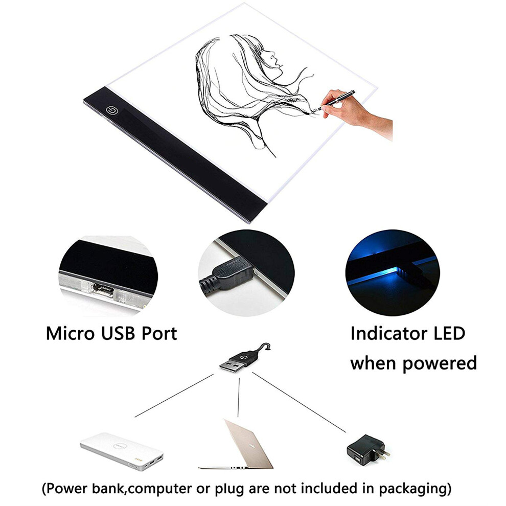 A4 Ultra-Thin Portable Led Box Tracer Usb Power Led Artcraft Tracing Pad Box For Artists Light 110691401526