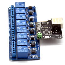 Ethernet Control Module With 8 CHs Relay Board For LAN WAN WEB Server RJ45 Android iOS
