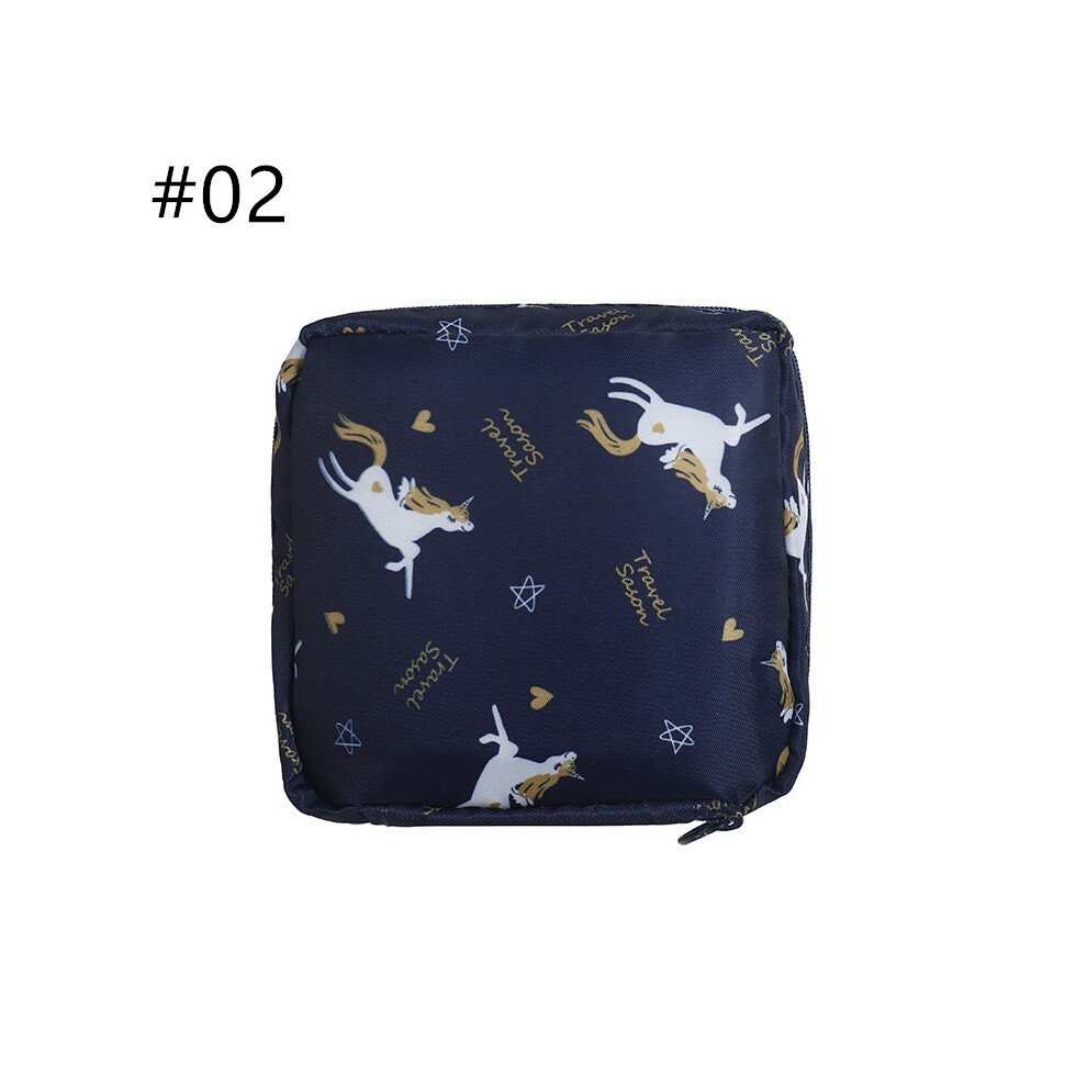 (#02) Women's Mini Sanitary Napkins Bags Makeup Portable Travel Lipstick Storage Pouch