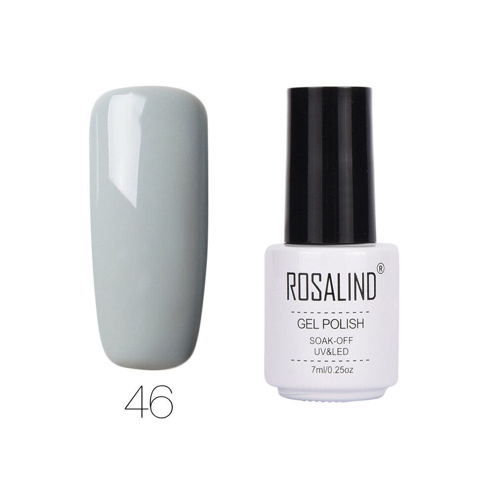 (#46) ROSALIND Nail Art 7ML Gel Polish Semi Permanent Varnish Manicure Primer Top Coat