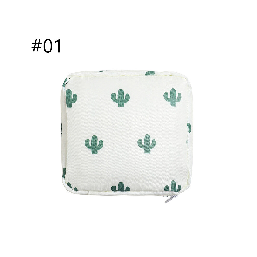 (#01) Women's Mini Sanitary Napkins Bags Makeup Portable Travel Lipstick Storage Pouch