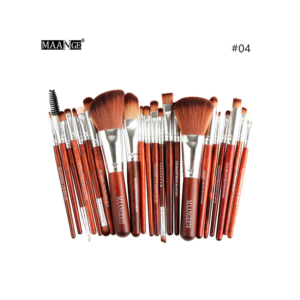 (#04) 22PCS Beauty Makeup Brushes Set Cosmetic Foundation Powder Blush Eye Shadow Lip Blend Make Up Tool Kit