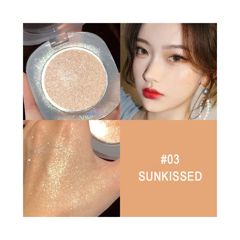 (?#03 Sunkissed) Glitter For Powder Face Eyeshadow Body Highlighter Gel Jelly Highlighter