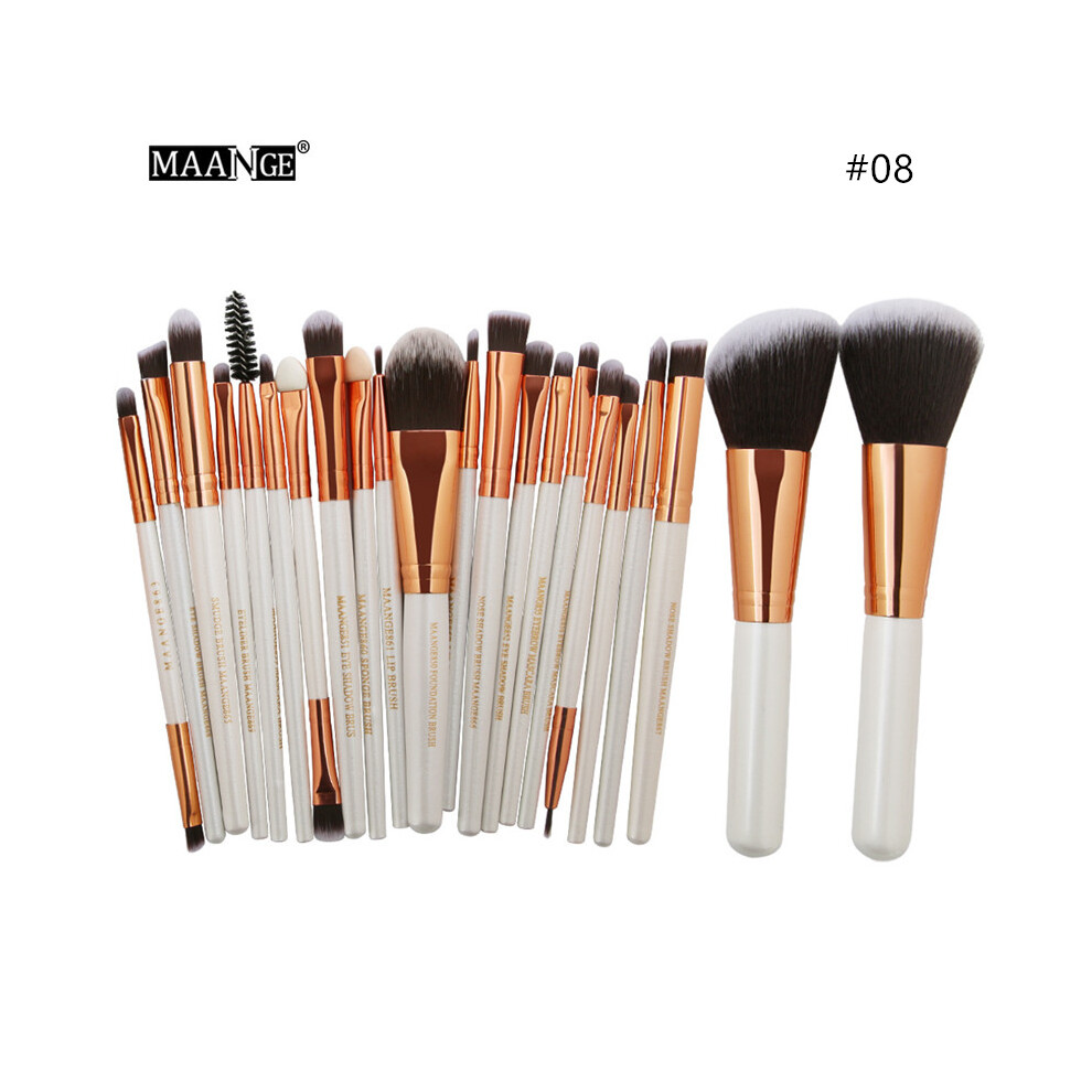 (#08) 22PCS Beauty Makeup Brushes Set Cosmetic Foundation Powder Blush Eye Shadow Lip Blend Make Up Tool Kit