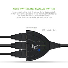 HDMI Switcher HDMI One Drag Three HD Converter 3 Cut 1 with Cable 3 in 1 out
