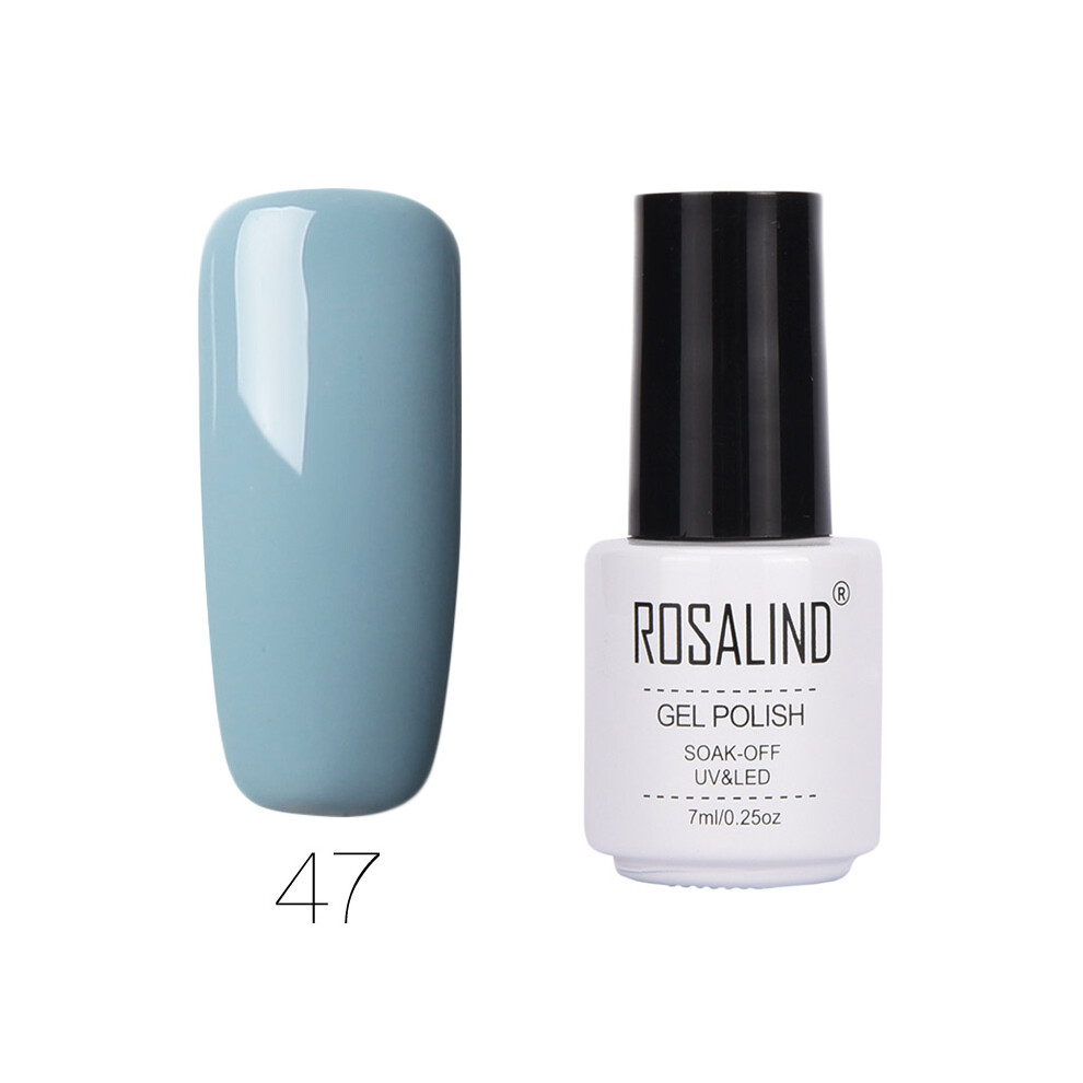 (#47) ROSALIND Nail Art 7ML Gel Polish Semi Permanent Varnish Manicure Primer Top Coat