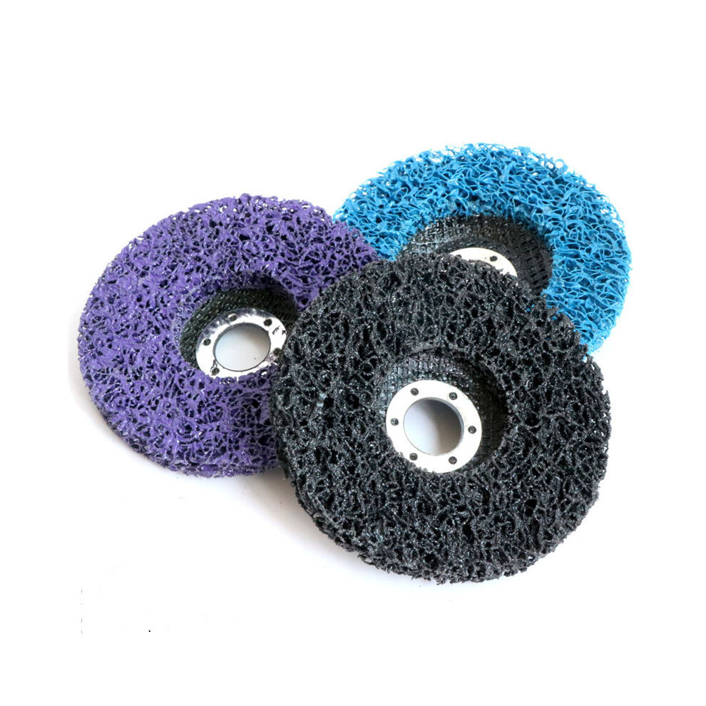 (4.5 Inch/Purple) 110/115/125Mm Polishing Pad Poly Strip Disc Abrasive Wheel Paint Rust Removal Clean Grinding Wheels For Angle Grinder Strip Wheel 320997705727