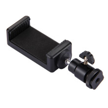 (1/4 screw port + head) Metal photography light bracket phone head 1/4 mini hot shoe accessories