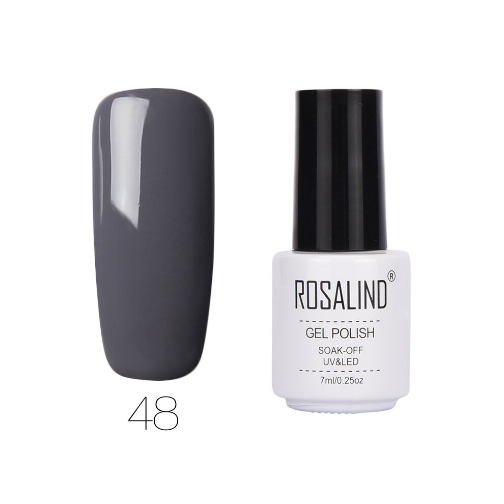 (#48) ROSALIND Nail Art 7ML Gel Polish Semi Permanent Varnish Manicure Primer Top Coat