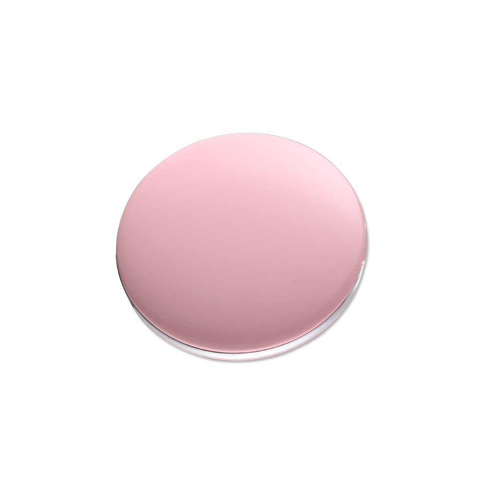 (Pink) Mini Makeup Mirror with LED Light Pocket Travel Portable Adjustable Magnifying Foldable